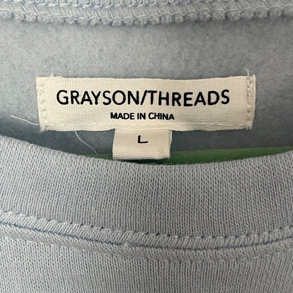 Grayson/Threads NWT Large "Powerful Women Determined to Rise" Blue Sweatshirt - Picture 5 of 6